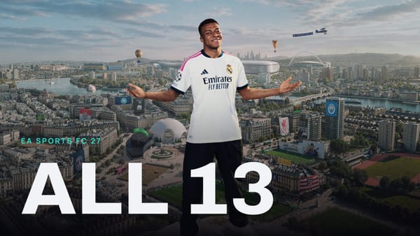 EA SPORTS FC 27 key art with ALL 13 across it