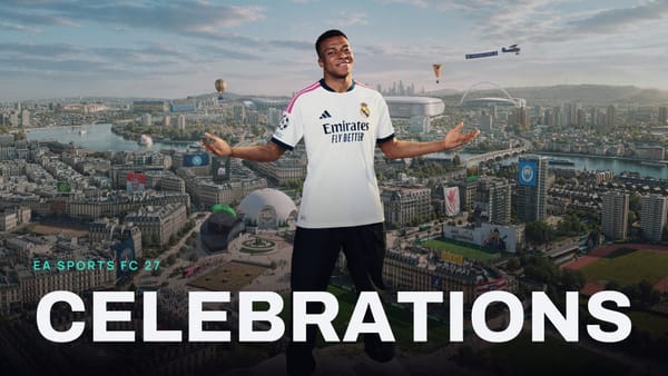 EA SPORTS FC 27 key art with CELEBRATIONS across it