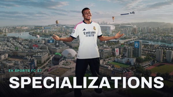 EA SPORTS FC 27 key art with SPECIALIZATIONS across it
