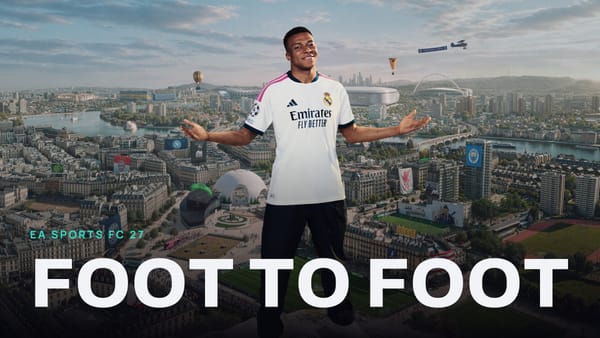 EA SPORTS FC 27 key art with FOOT TO FOOT across it