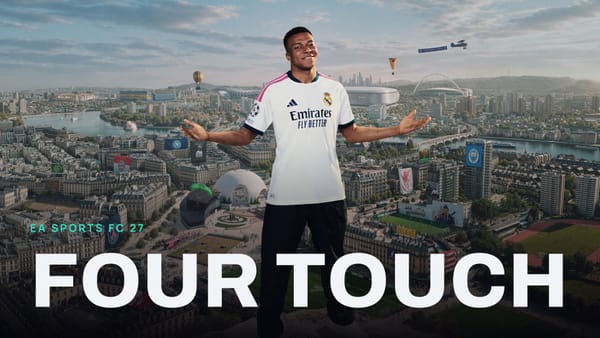 EA SPORTS FC 27 key art with FOUR TOUCH across it