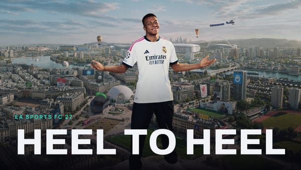 EA SPORTS FC 27 key art with HEEL TO HEEL across it