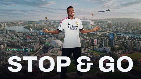 EA SPORTS FC 27 key art with STOP & GO across it