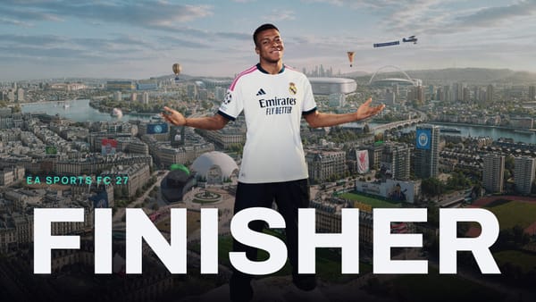 EA SPORTS FC 27 key art with FINISHER across it