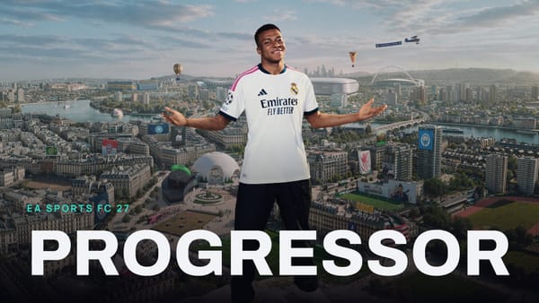 EA SPORTS FC 27 key art with PROGRESSOR across it