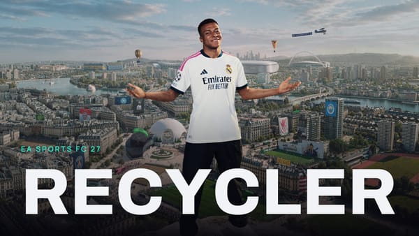 EA SPORTS FC 27 key art with RECYCLER across it