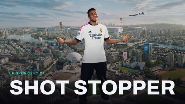 EA SPORTS FC 27 key art with SHOT STOPPER across it