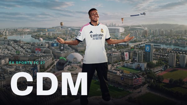 EA SPORTS FC 27 key art with CDM across it