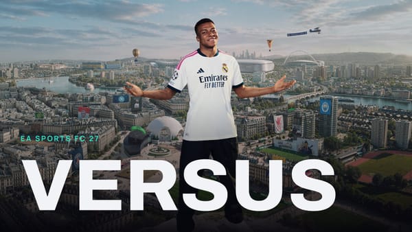 EA SPORTS FC 27 key art with VERSUS across it