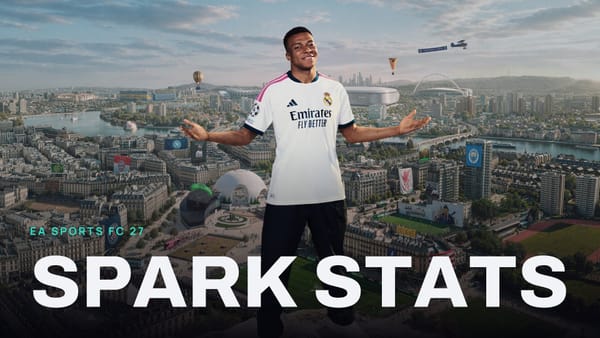 EA SPORTS FC 27 key art with SPARK STATS across it