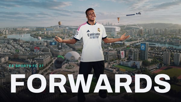 EA SPORTS FC 27 key art with FORWARDS across it