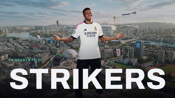 EA SPORTS FC 27 key art with STRIKERS across it