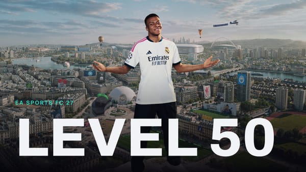 EA SPORTS FC 27 key art with LEVEL 50 across it